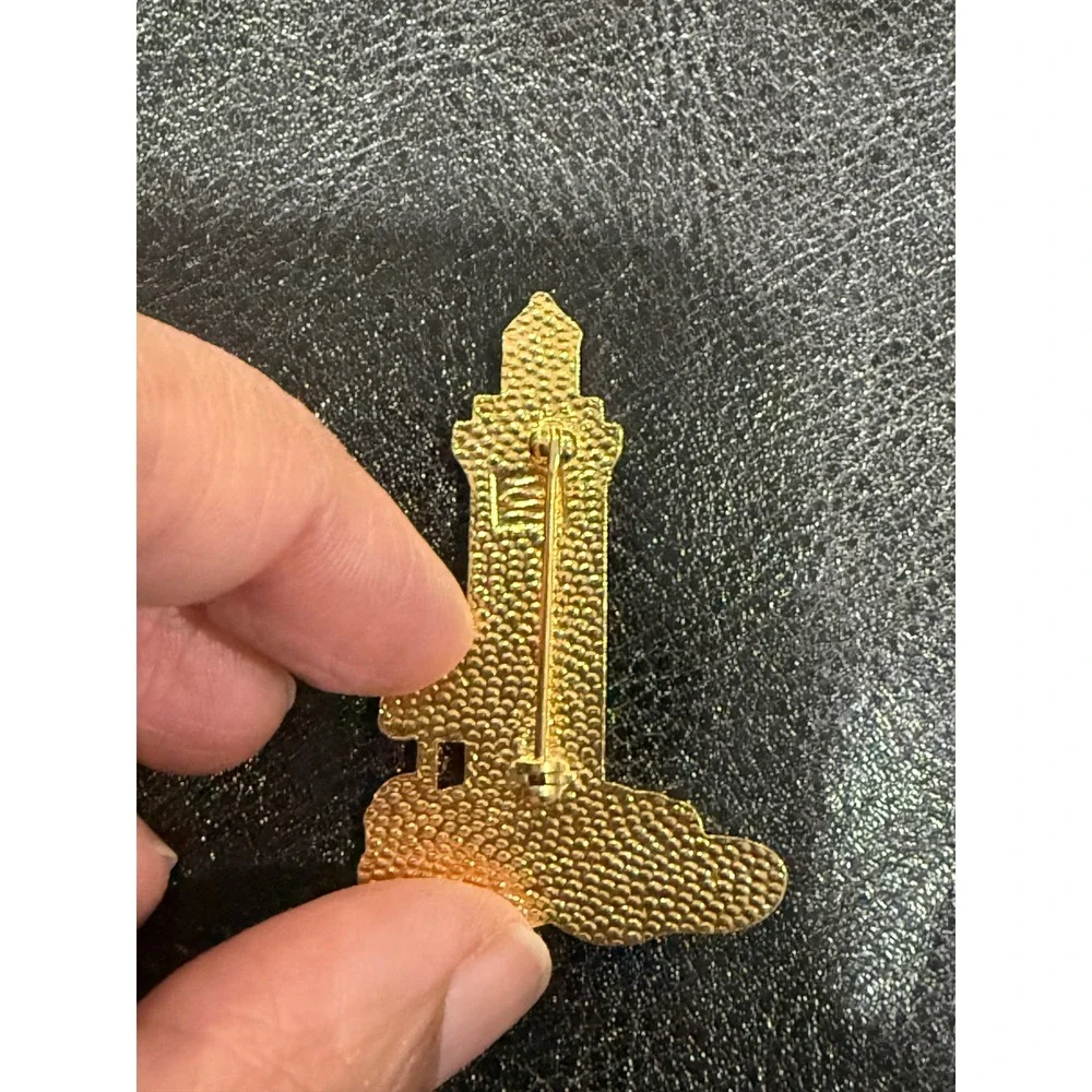 Enamel Lighthouse Pin Nautical Coastal Charm Nautical Seaside‎ Jewelry Accessory